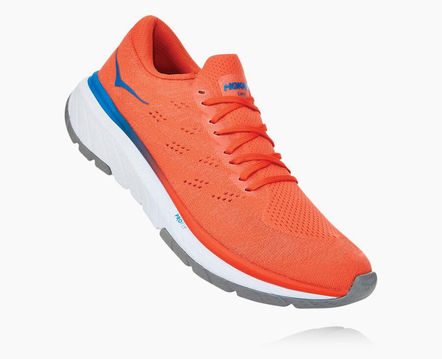 Hoka One One Mens Running Shoes - Cavu 3 - Red - XYKC70698